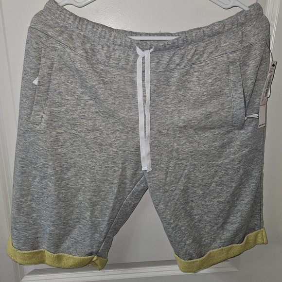 Dkny Other - DKNY Men's Heather Gray Athletic Shorts with Yellow Trim